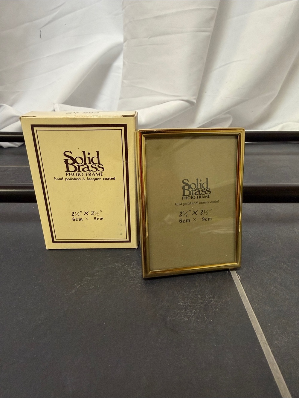 Steel Brass photo frame Gold Picture Frame — Polished Brass Finish new in box